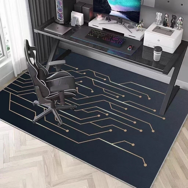 Esports Gaming Room - VIKAMA Minimalist Tech-Style Gaming Carpet Non-Slip