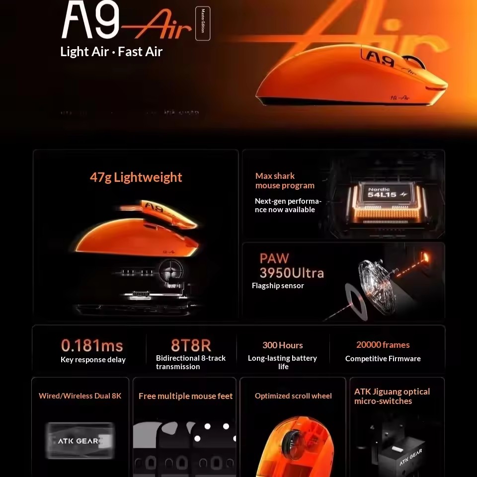 ATK A9 Air Ultimate Wireless G - Ultimate Esports Gaming recensione e prezzo