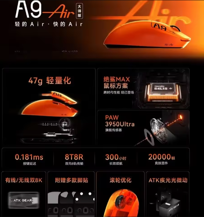 ATK A9 Air Ultimate Gaming Mou - Ultimate Esports Gaming recensione e prezzo