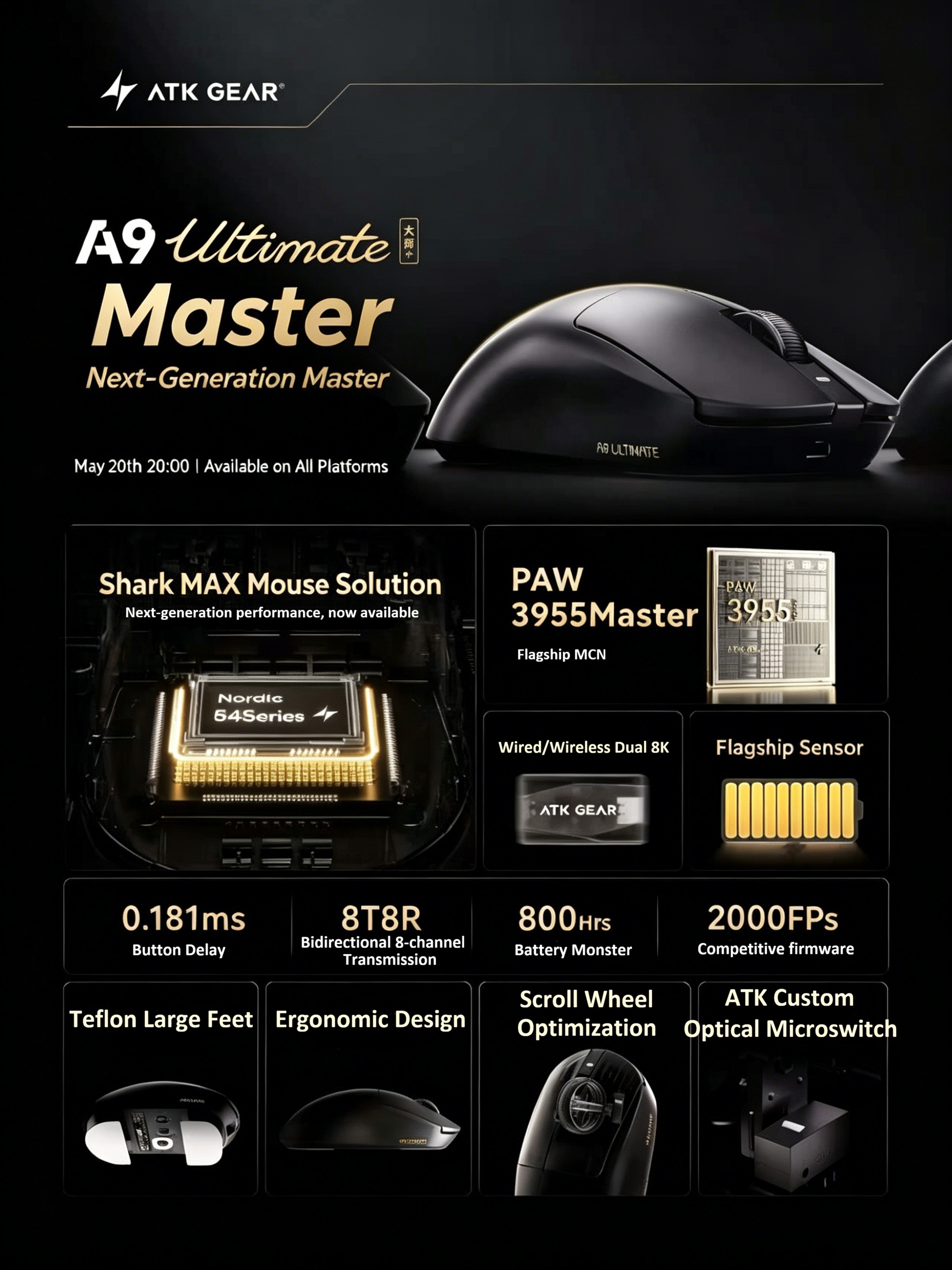 ATK A9 Air Ultimate Plus Wirel - Ultimate Esports Gaming recensione e prezzo