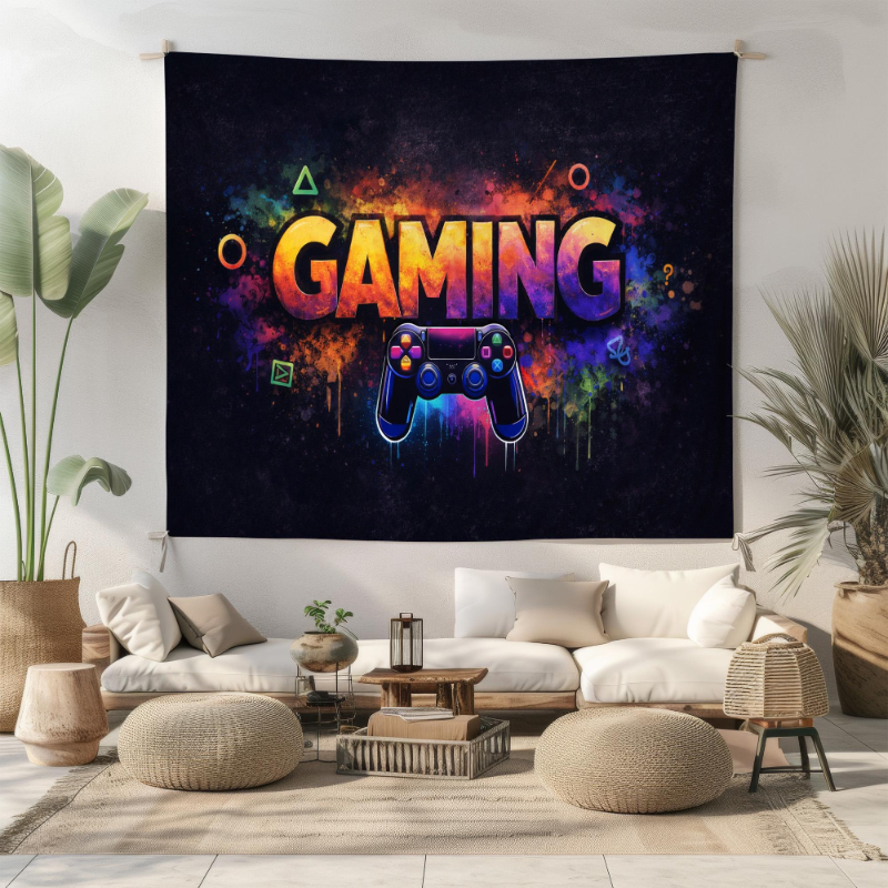 VIKAMA Gaming Tapestry Neon Ga - Esports Gaming Room recensione e prezzo