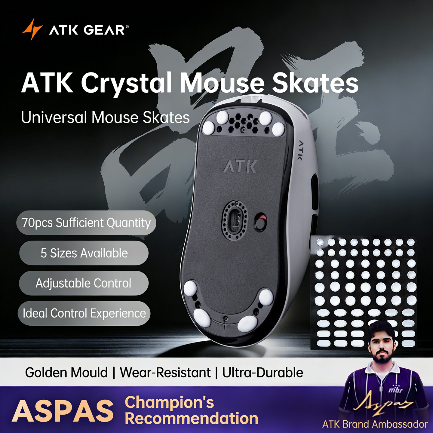 ATK Crystal Jade Mouse Skates  - Esports Gaming Pcs recensione e prezzo
